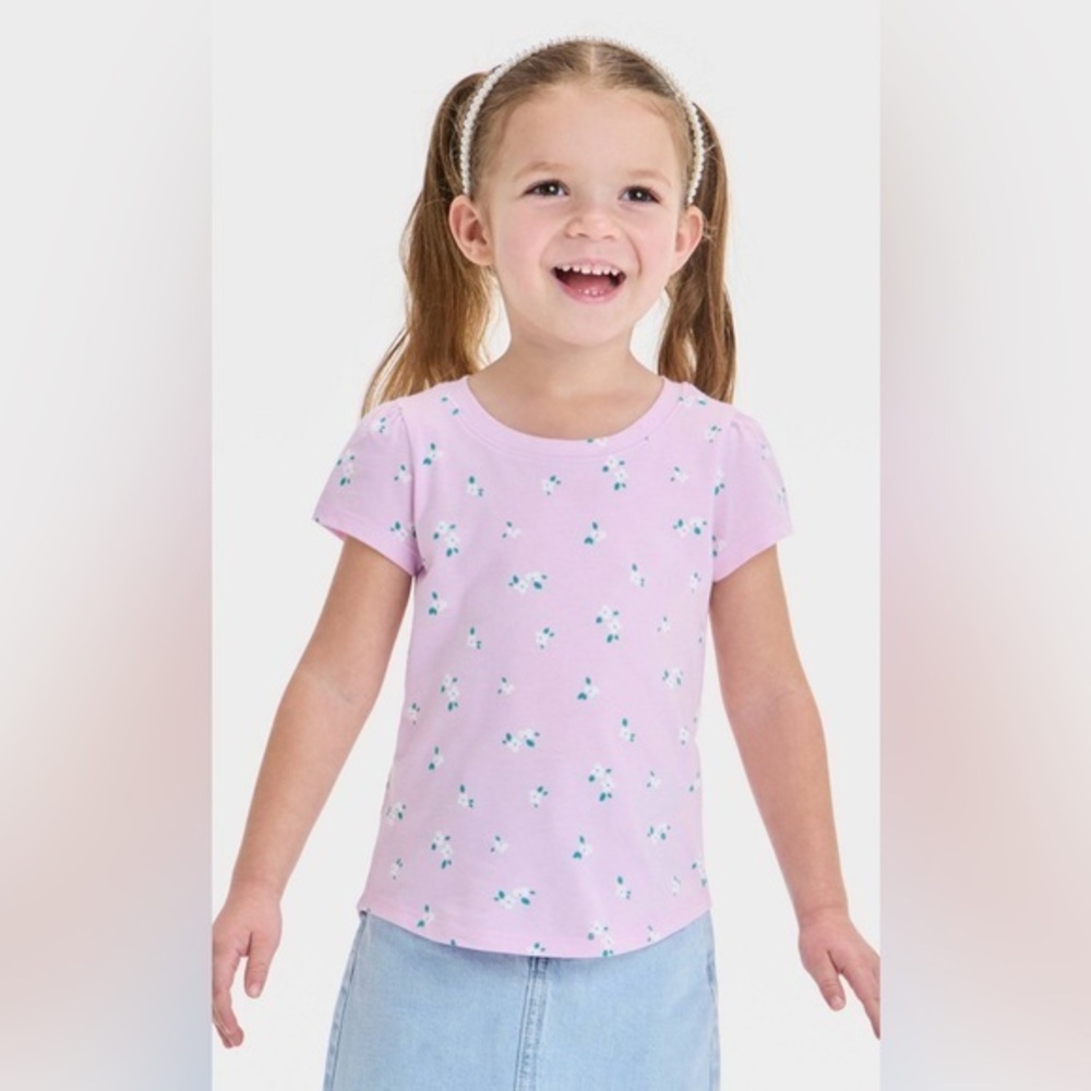 NWT cat & Jack 18 month floral tee t shirt top hippie y2k flower girls toddler